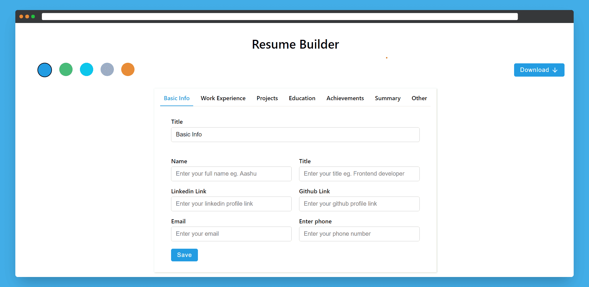 Resume Builder Website cover image